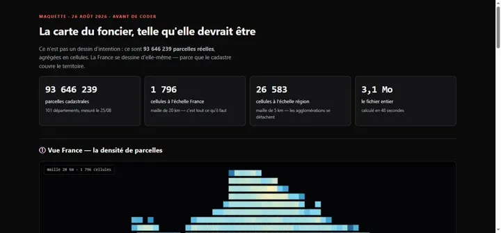 Capture d'écran — La carte du foncier