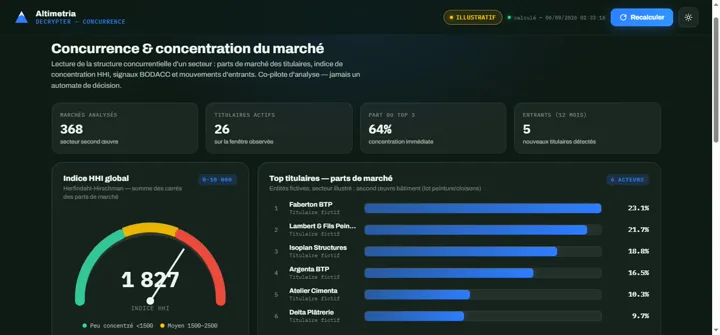 Capture d'écran — Concurrence et concentration