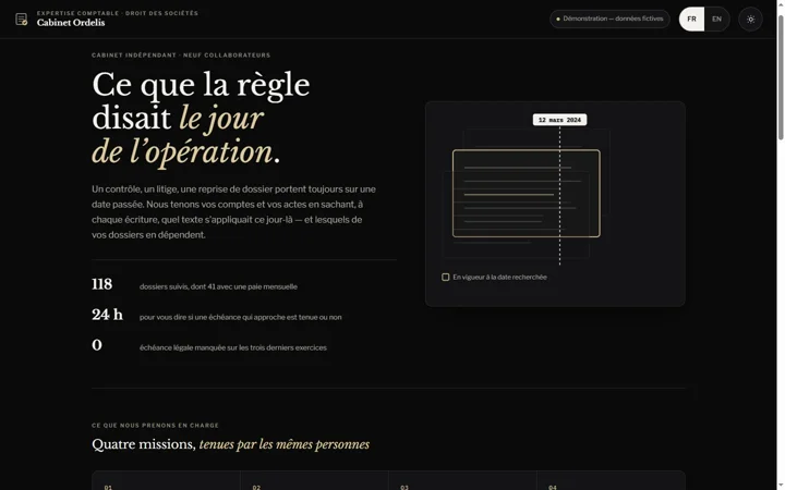 Capture d'écran — Expertise comptable et droit des sociétés