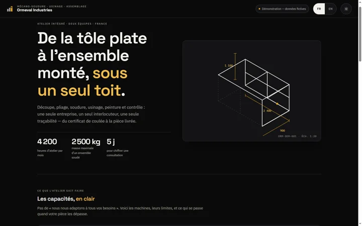 Capture d'écran — Mécano-soudure, usinage, assemblage