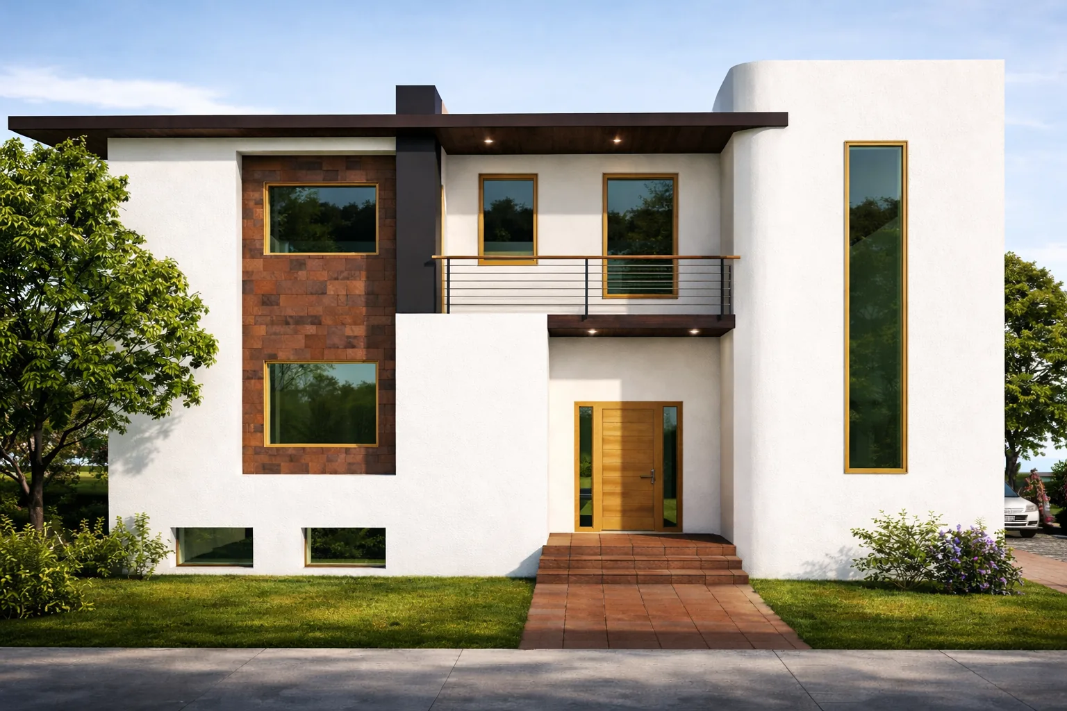 Trois villas privées — Trois maisons individuelles pour des particuliers : deux écritures contemporaines, une écriture en pierre ; extérieurs et intérieurs.